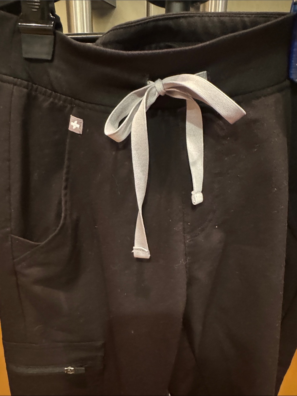 Womens Black Drawstring Jogger Pants - Picture 2 of 11